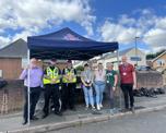 Colleagues at a community day of action at Kew Crescent, Heanor