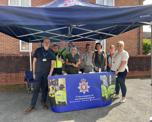 Colleagues at a community day of action at Outram Court, Ripley